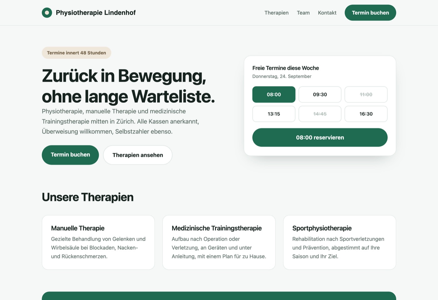 Physiotherapie Lindenhof